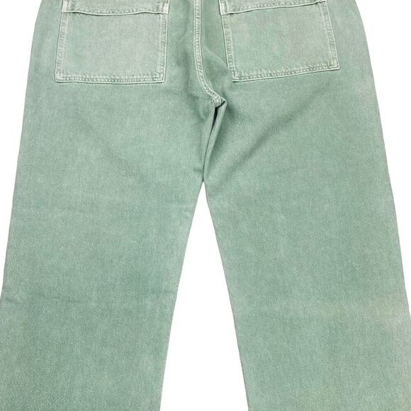 NWT AGOLDE Cooper Cargo High Rise Straight Leg Jean Sz 34 Salamander Green - Picture 15 of 16
